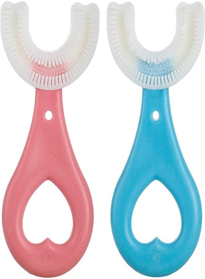 XML U Shaped Toothbrush For Kids Baby Food Grade Soft Silicone Brush Head Oral Teeth Cleaning Tools for Children- Multi color (1-U-SHAPE-BRUSH) - Image 3